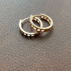 NWOT- Rosegold Small Heart Hoops